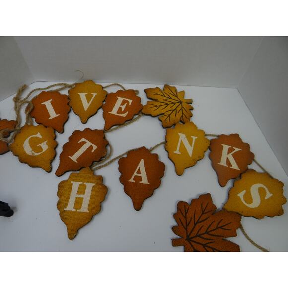 Luxe Habitat 6 ft Harverst Garland Fall Leaves, Fireplace Decor Rustic Farmhouse - Picture 1 of 6
